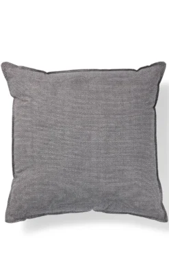 Cushion with signature stripe and logo
