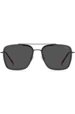 Dark-grey sunglasses with flex hinges