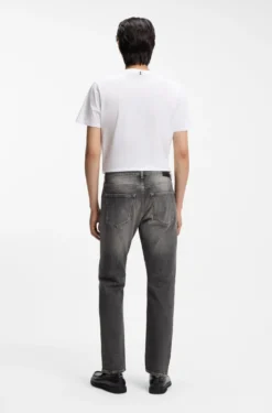 Delaware slim-fit jeans in black stretch denim