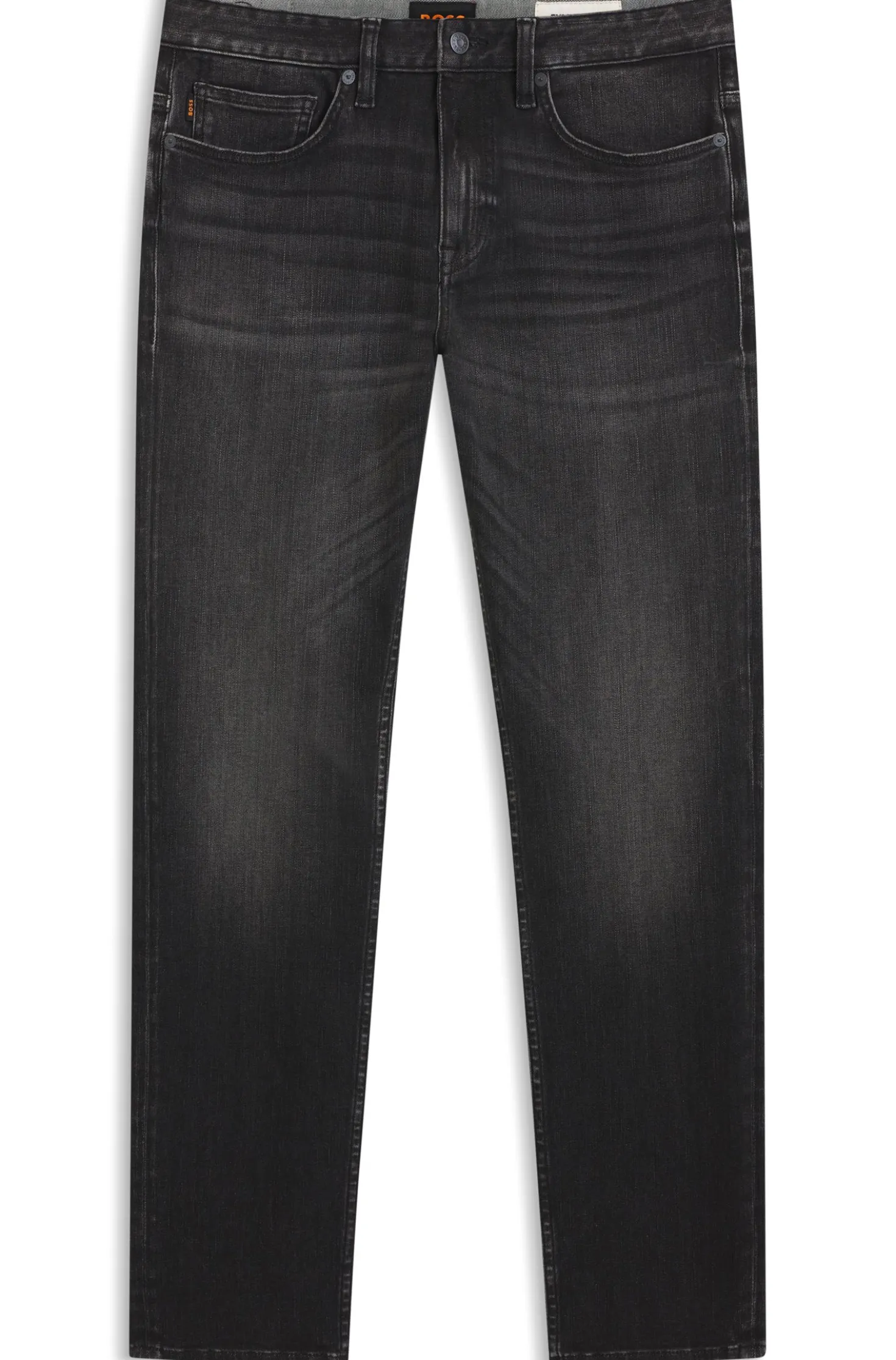 Delaware slim-fit jeans in black stretch denim