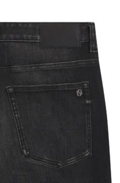 Delaware slim-fit jeans in black stretch denim