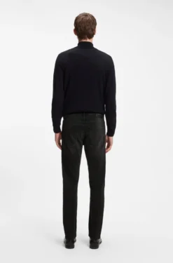 Delaware slim-fit jeans in black stretch denim