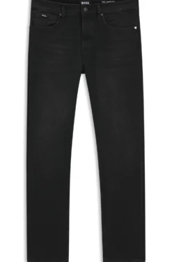 Delaware slim-fit jeans in black stretch denim