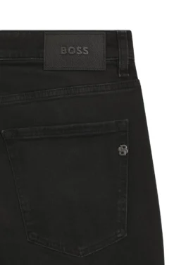 Delaware slim-fit jeans in black stretch denim