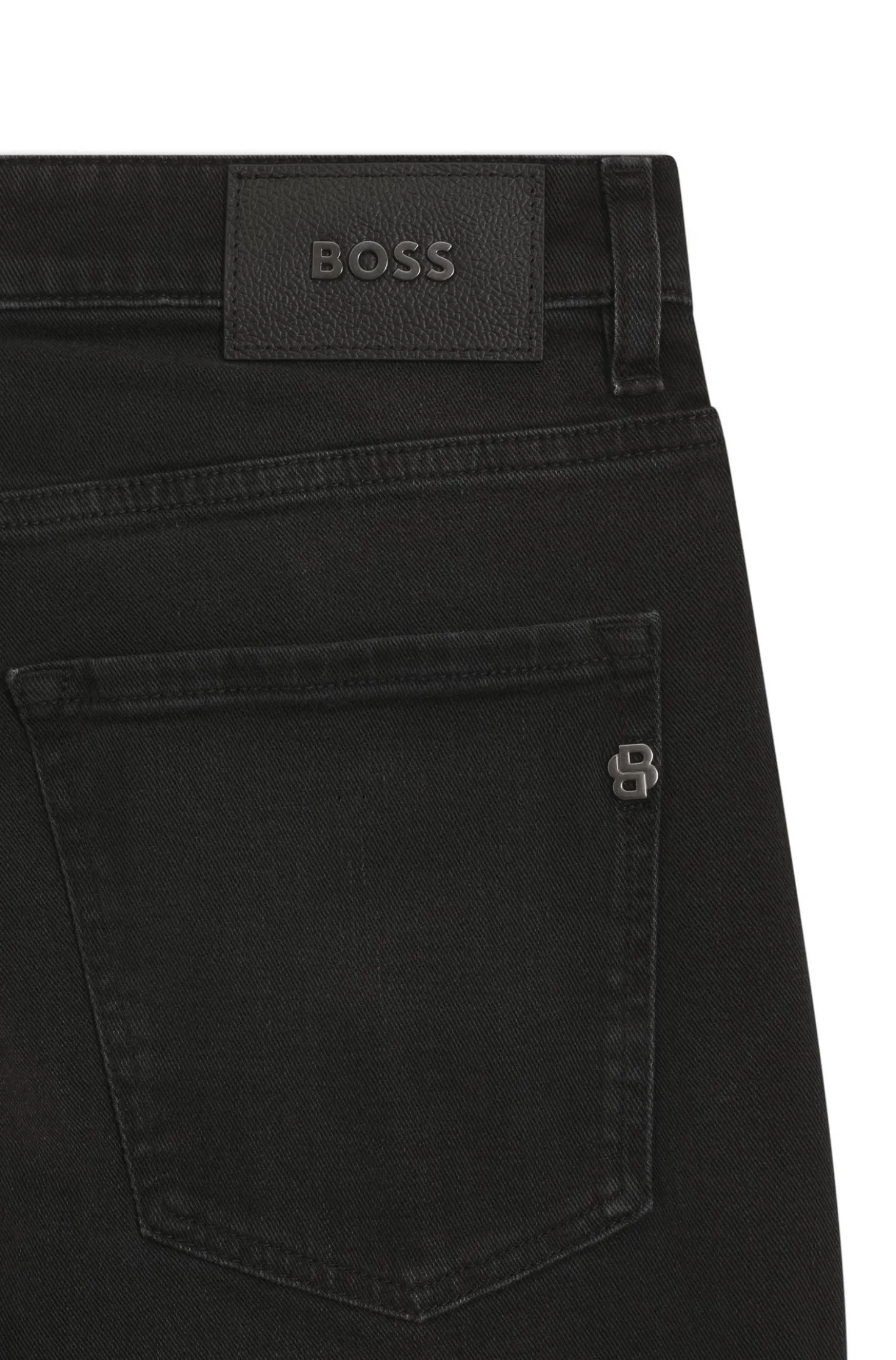 Delaware slim-fit jeans in black stretch denim