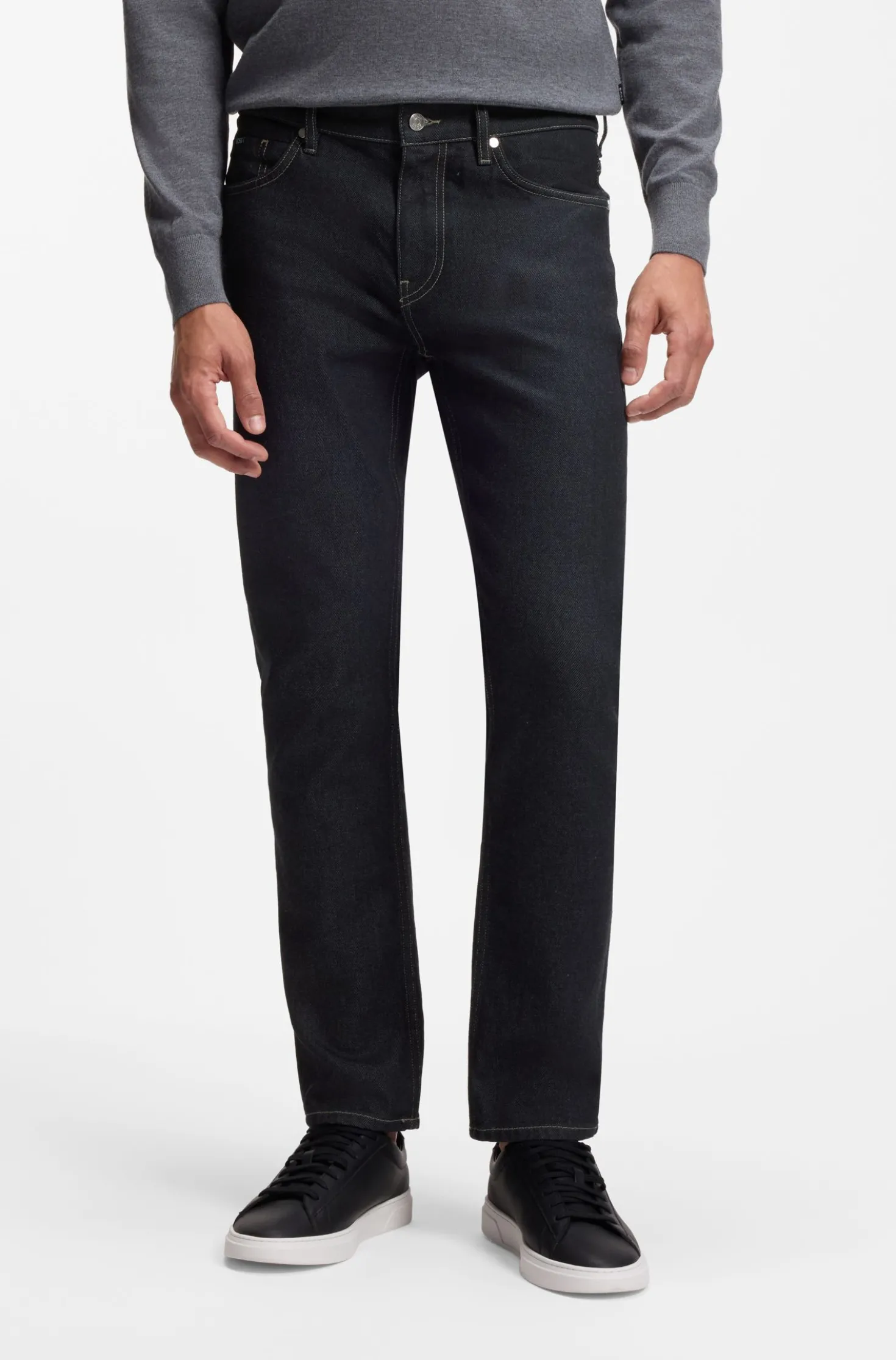 Delaware slim-fit jeans in dark-blue denim