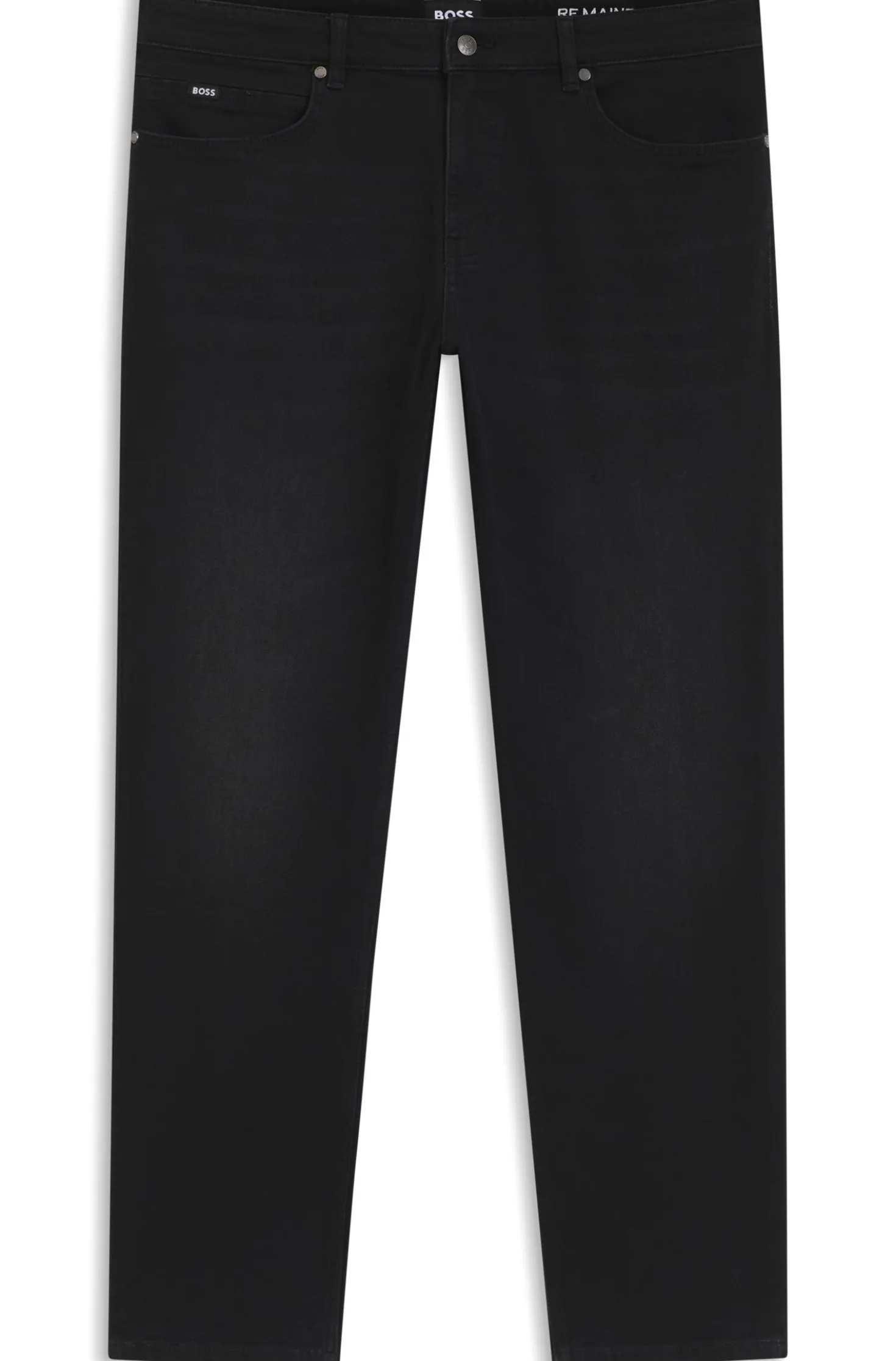 Delaware slim-fit jeans in deep-black stretch denim