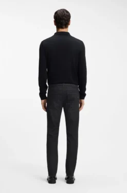 Delaware slim-fit jeans in grey wrinkle-resistant denim
