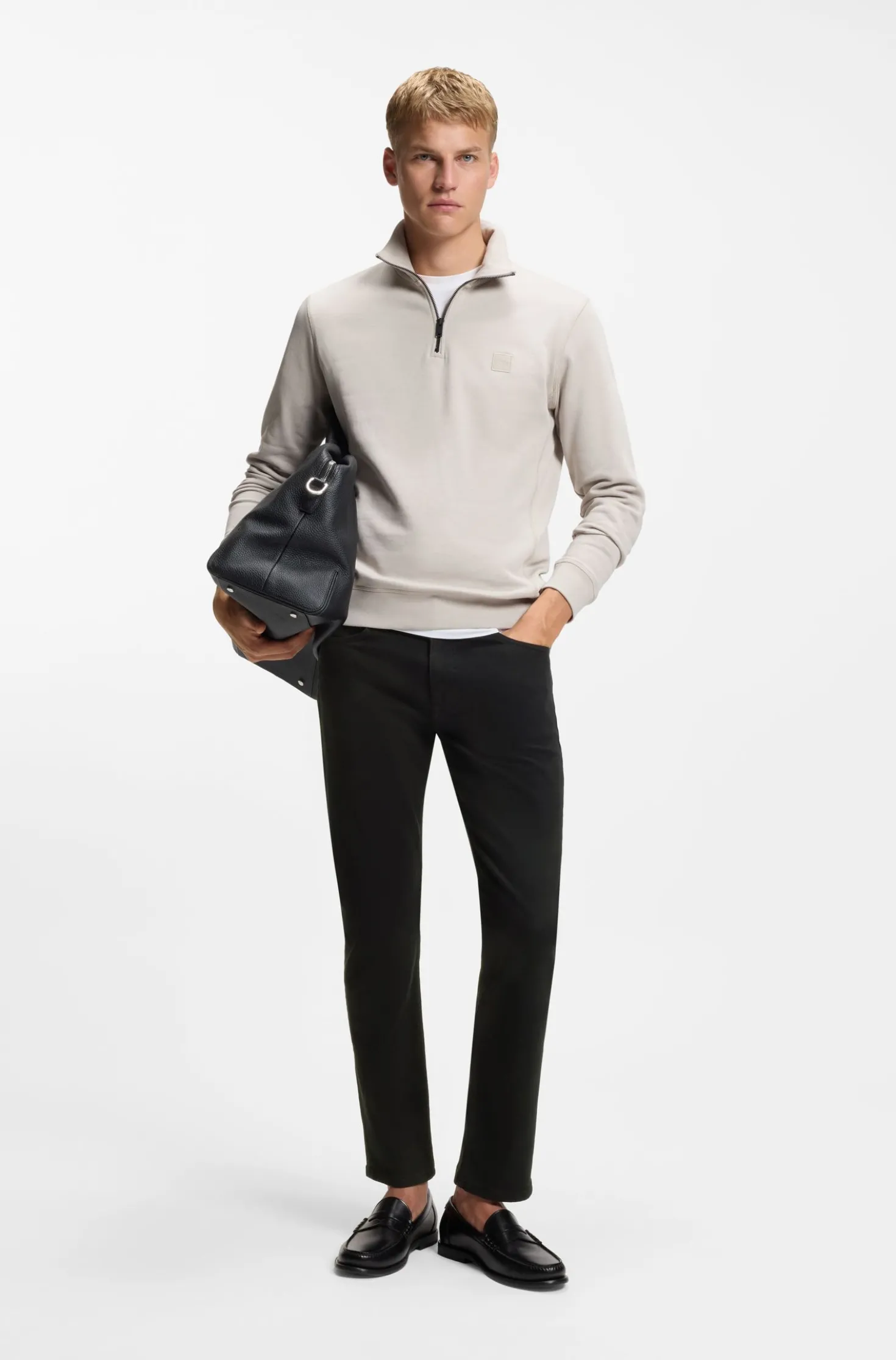 Delaware Slim-fit jeans in stay-black comfort-stretch denim