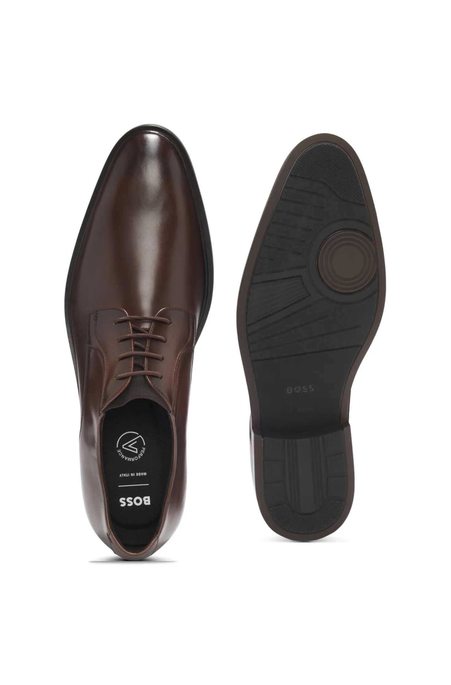 Derby shoes in smooth leather