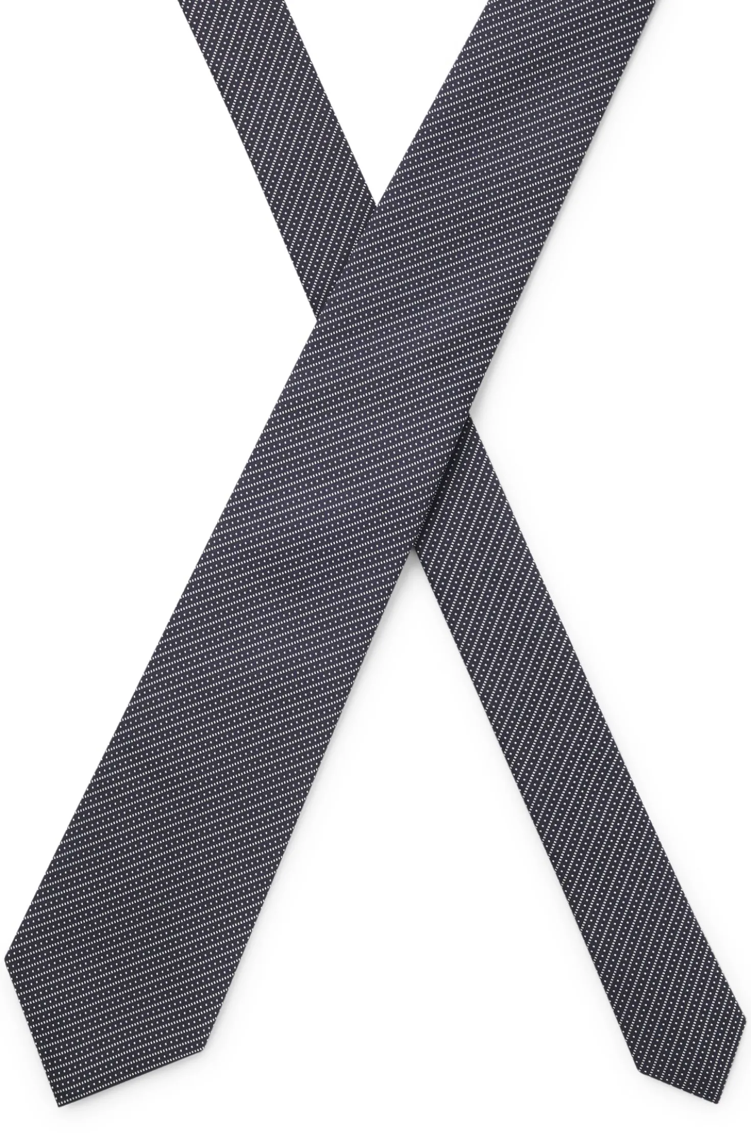 Diagonal-stripe tie in Italian-made silk jacquard