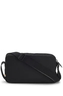 Diamond-structured crossbody bag with tonal logo