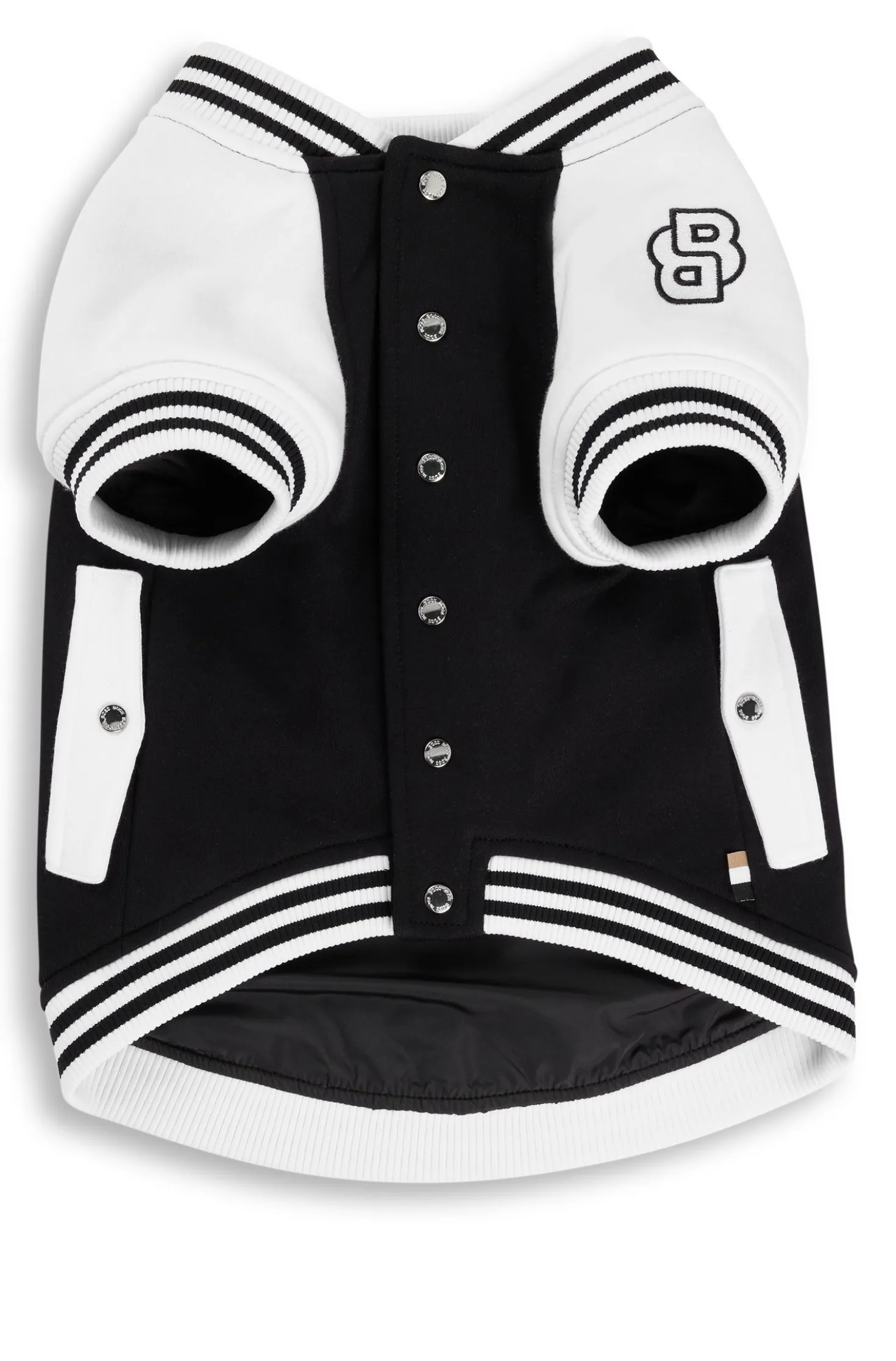 Dog bomber jacket with embroidered logo