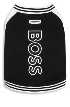 Dog bomber jacket with embroidered logo