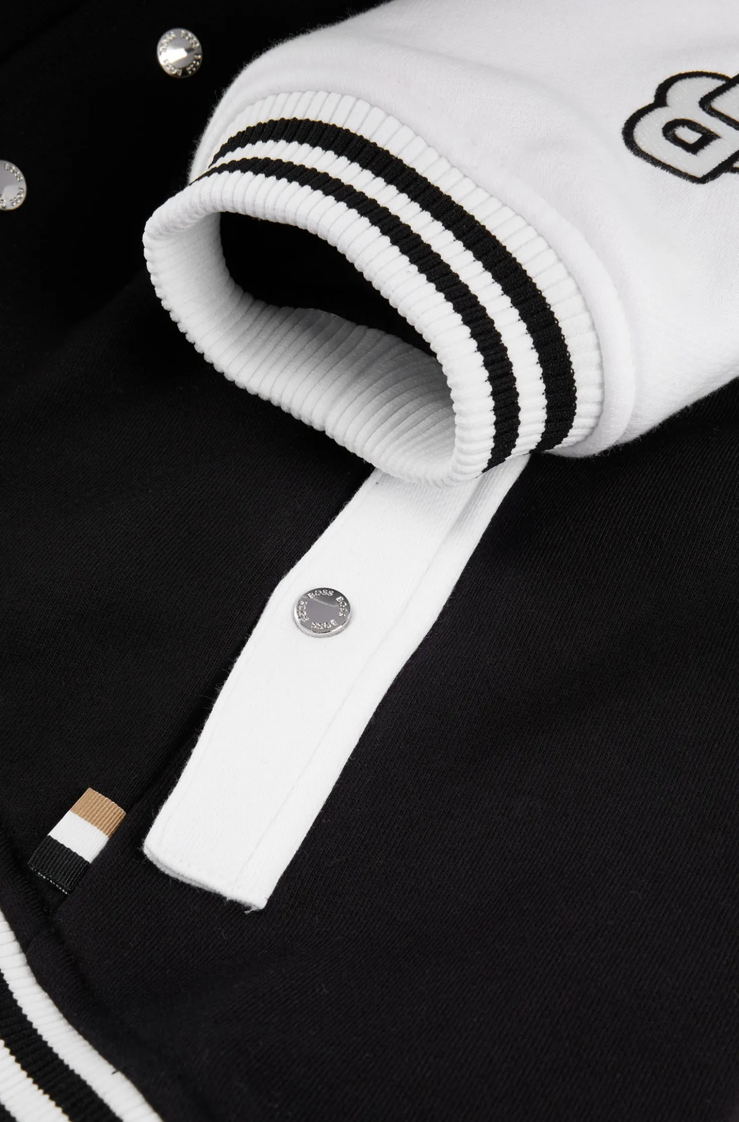 Dog bomber jacket with embroidered logo