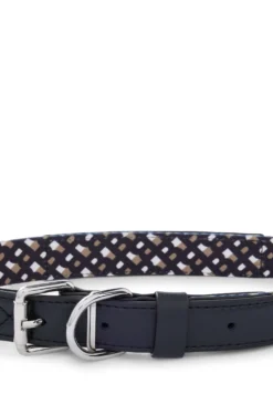 Dog collar with metal hardware