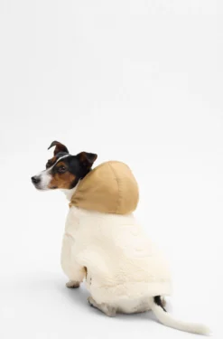 Dog fleece jacket with Double B monogram