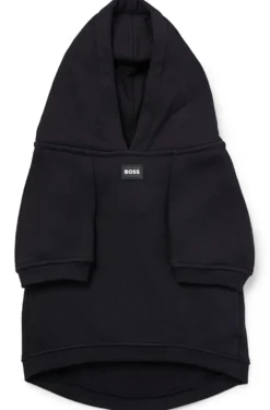 Dog hoodie in a cotton blend with contrast logo