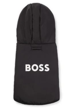 Dog lightweight jacket with logo detailing