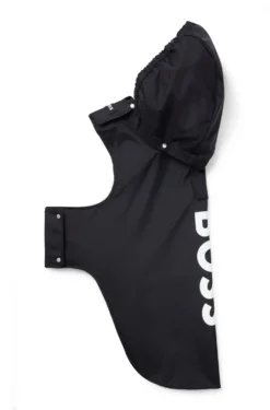 Dog raincoat in waterproof fabric with contrast logo