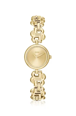 DOUBLE B DRESSY Gold-tone watch with monogram bracelet