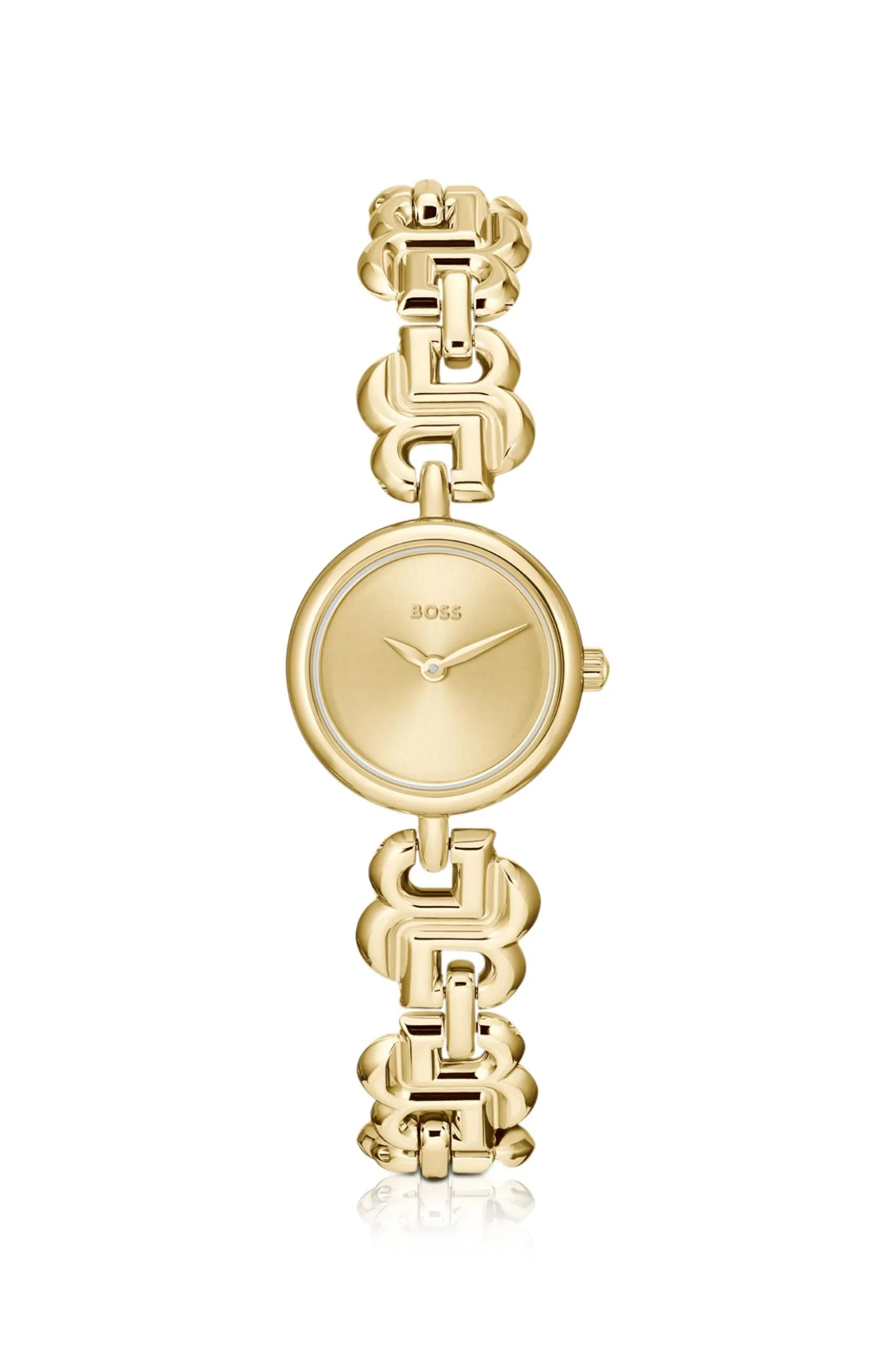 DOUBLE B DRESSY Gold-tone watch with monogram bracelet