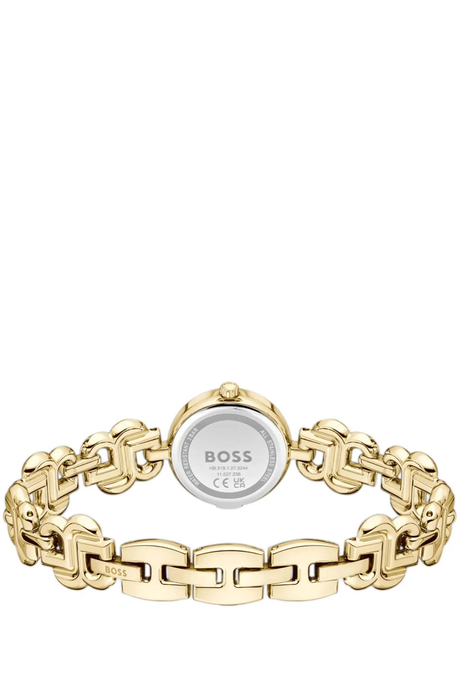 DOUBLE B DRESSY Gold-tone watch with monogram bracelet