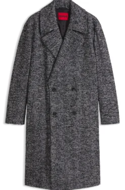Double-breasted coat in a virgin wool blend