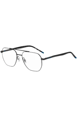Double-bridge optical frames in black metal