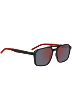 Double-bridge sunglasses with two-tone temples