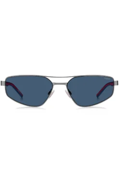 Double-bridge sunglasses with cut-out logo