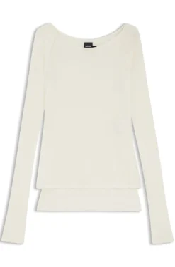Double-layered jersey top in sheer jersey