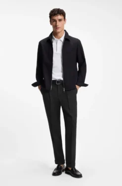 Double-pleat trousers in virgin wool