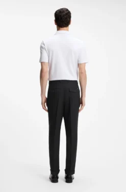 Double-pleat trousers in virgin wool