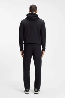 Drawstring trousers in cotton-blend jersey