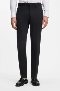 Dressletic slim-fit trousers in washable stretch jersey