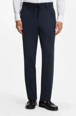 Dressletic slim-fit trousers in washable stretch jersey