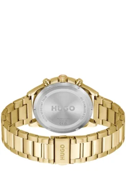 #Drift gold-tone watch with black tachymeter bezel