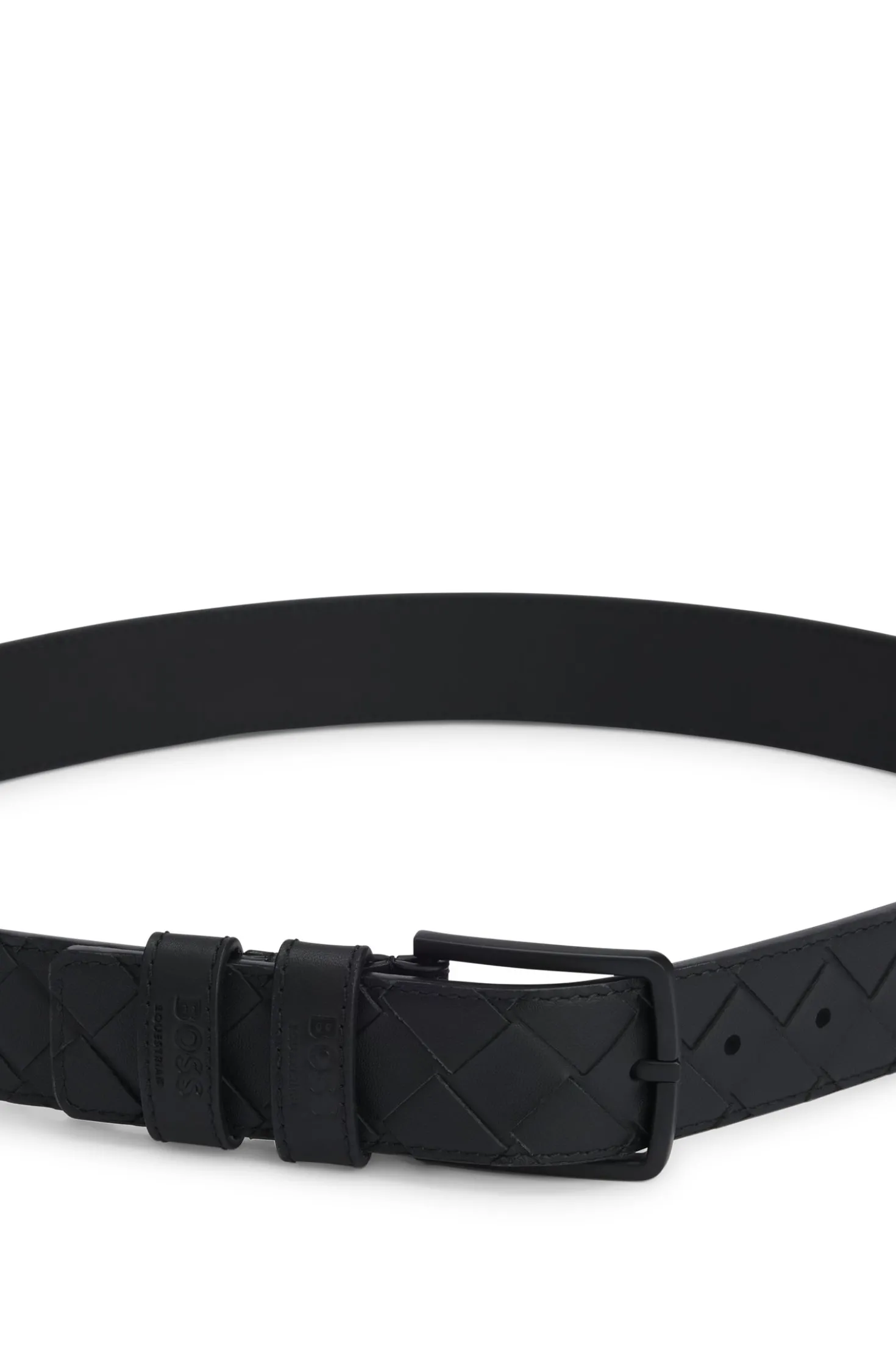Equestrian belt in braided leather