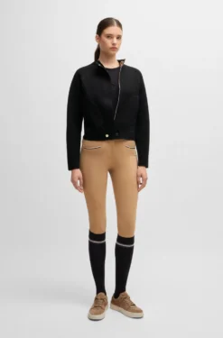 Equestrian cardigan with concealed closure