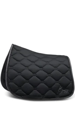Equestrian dressage saddle pad with crystal trim