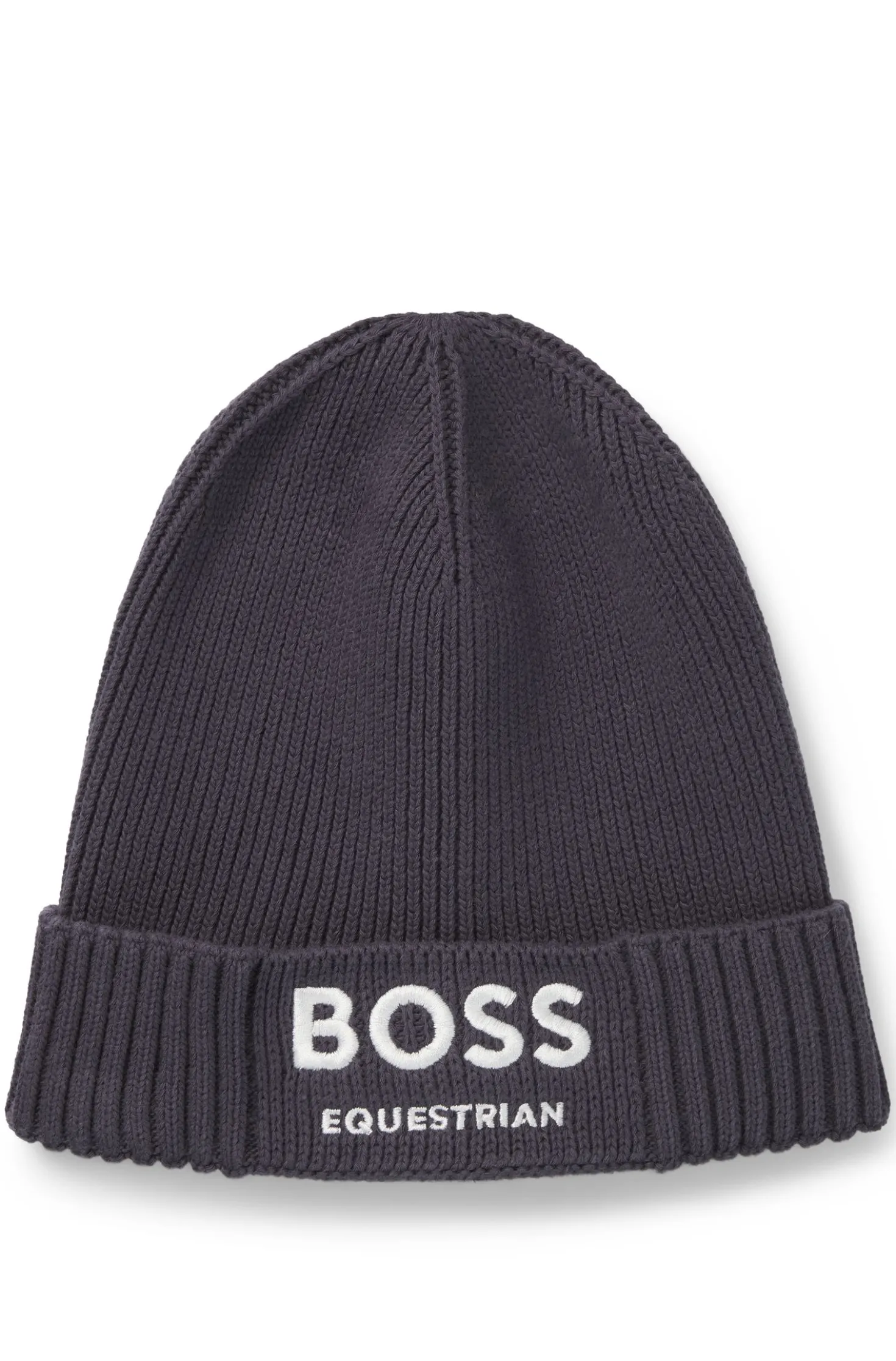 Equestrian fisherman beanie hat in cotton