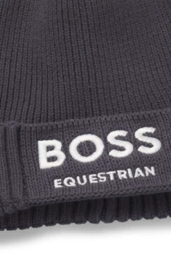 Equestrian fisherman beanie hat in cotton
