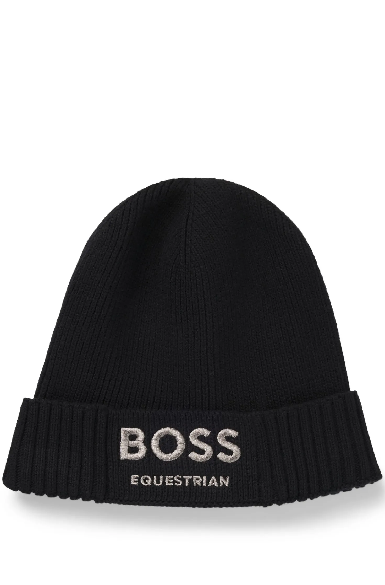 Equestrian fisherman beanie hat in cotton
