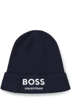 Equestrian fisherman beanie hat in cotton