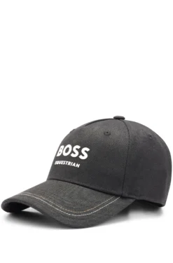 Equestrian five-panel cap with logo details