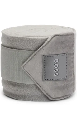 Equestrian fleece bandages with velvet ends