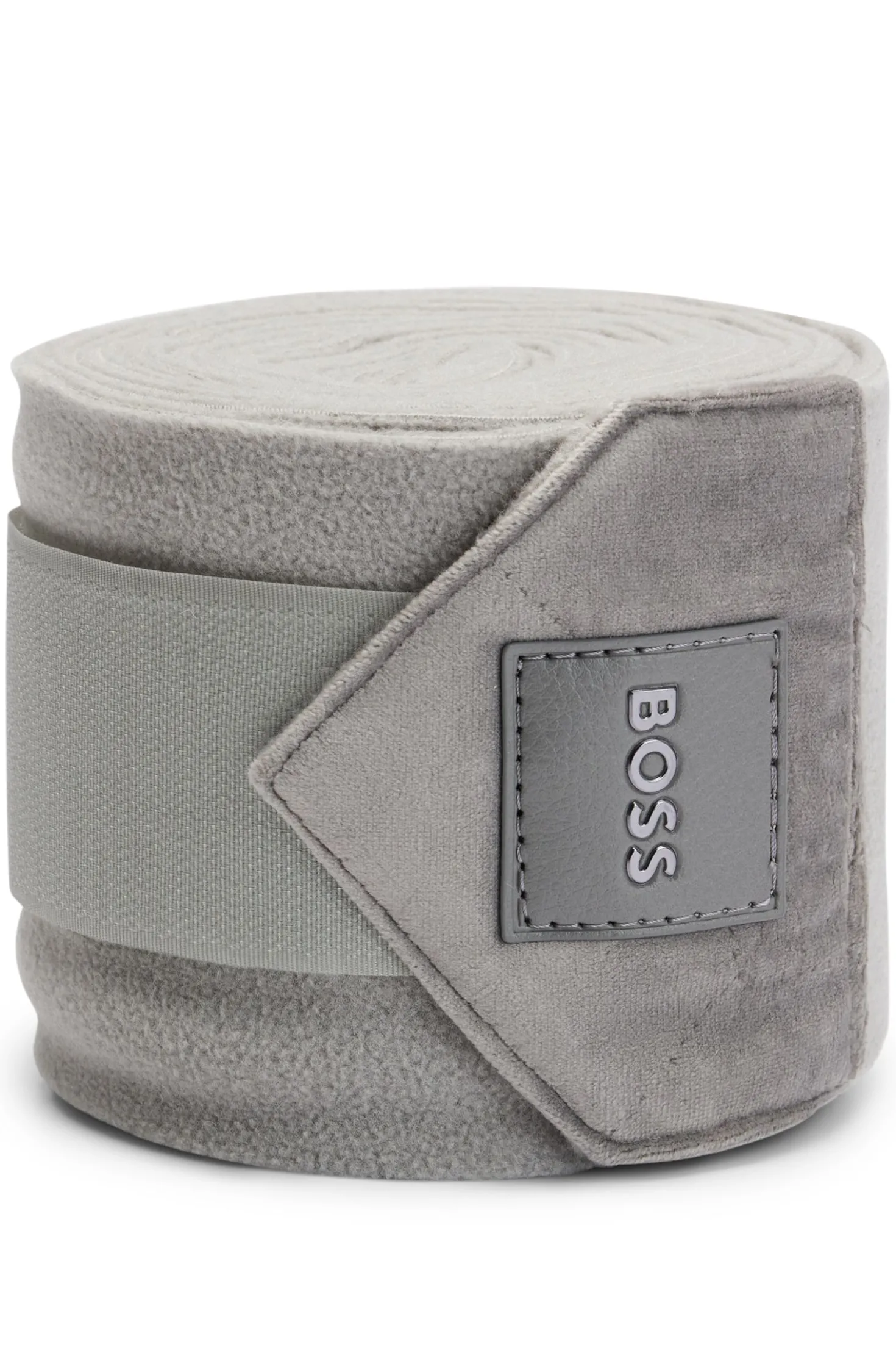 Equestrian fleece bandages with velvet ends
