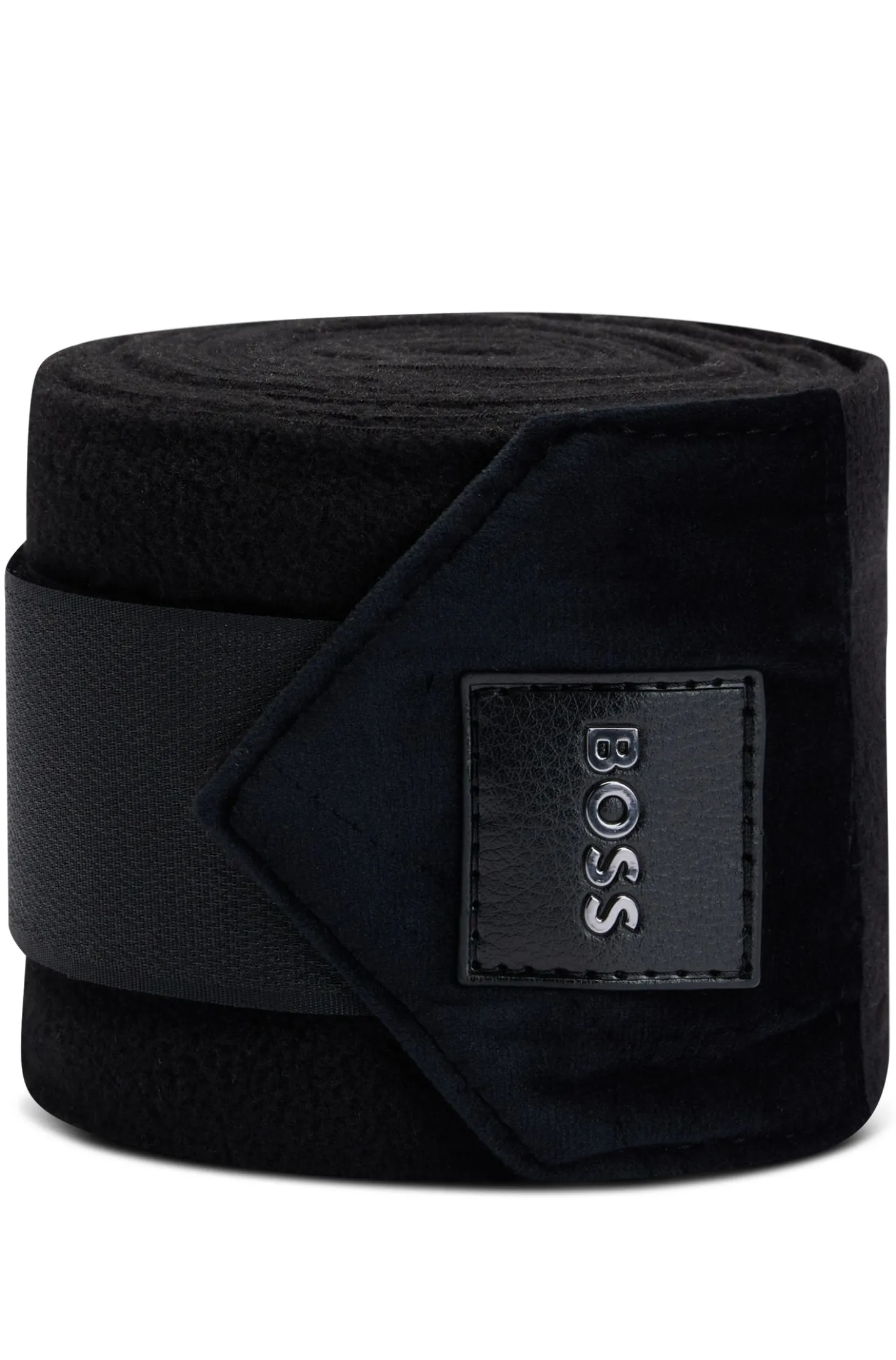 Equestrian fleece bandages with velvet ends