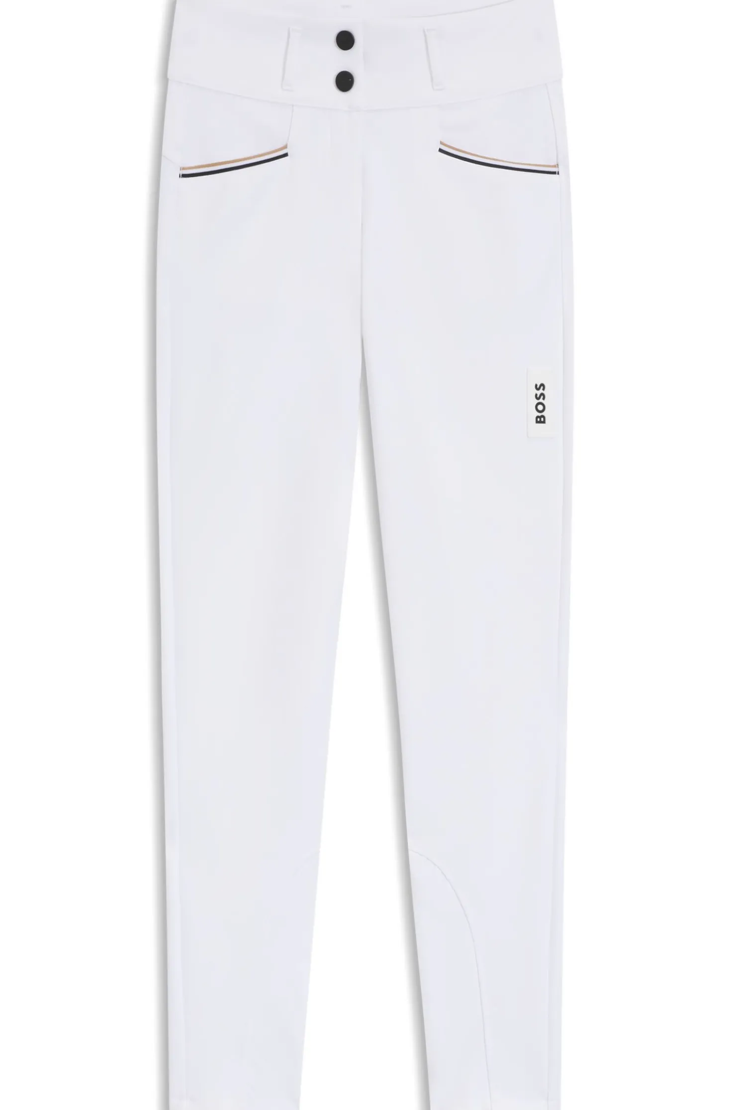 Equestrian full-grip breeches in power-stretch material